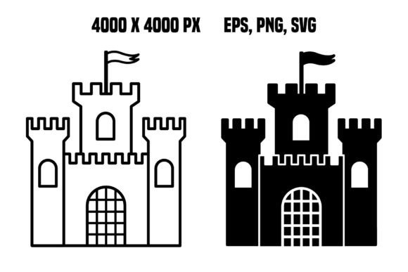 Castle Icons: Vector Building Assets for Design