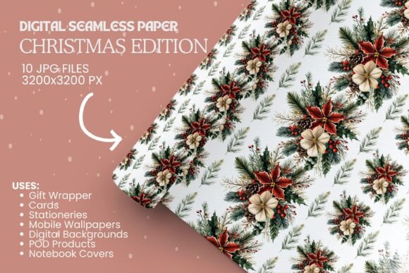 Christmas Digital Seamless Paper for Design