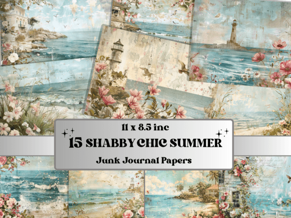 Shabby Chic Summer Junk Journal Paper